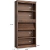 71" Farmhouse Bookcase w/Display Rack & Fluted Design, 5 Tier Tall Bookshelf with Wooden Base, Wood Bookshelf Vintage Book Shelf for Office Library - 4 of 4