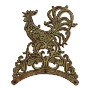 Zingz Home Rooster Cast Iron Hose Organizer - 1 of 4