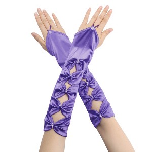 INSPIRE CHIC Women's Fingerless Elbow Length Hollow Out Gloves 1 Pair - 1 of 4