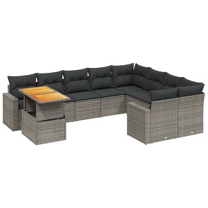 vidaXL Garden Sofa Set Grey - 1 of 4