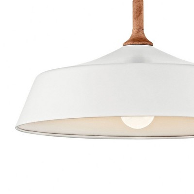 Danika Mid-Century Modern Black and White 16'' Pendant Light