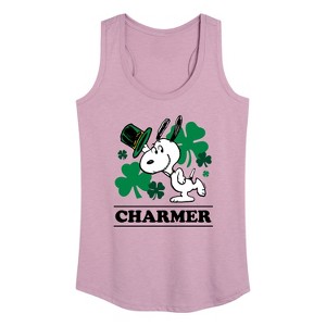 Women's - Peanuts - Snoopy Charmer Graphic Racerback Tank - 1 of 4