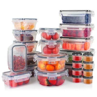 SUGIFT 24 PCS Plastic Food Storage Containers with Lids, Leakproof BPA-Free Containers for Kitchen Organization, Dishwasher-Safe