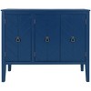 3-Door Storage Cabinet with Adjustable Shelf and Retro Handles,Accent Sideboard with Pine Legs-The Pop Home - 3 of 4