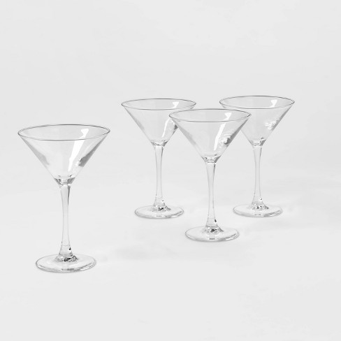 7.6oz 4pk Glass Modern Martini Glasses - Threshold™