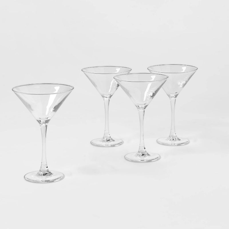 7.6oz 4pk Glass Modern Martini Glasses - Threshold&#8482;, 1 of 7