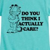 Girls' - Garfield - Do You Think I Actually Care Fitted Short Sleeve Graphic T-Shirt - image 2 of 4