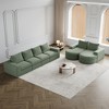 Oversized Chenille Cloud 6-Module Sectional Sofa with Chaise, U-Shaped Modern Upholstered Sofa, Neck Pillows, High-Density Foam, No Assembly Needed - 4 of 4