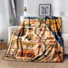 Ancient Egyptian Map Civilization Print Flannel Blanket, Contemporary Style, All Seasons, Office Nap Portable Throw, Christmas Gift. - 2 of 4