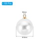 Unique Bargains Plastic Bulk Elegant DIY Crafts Jewelry Making Pearl Pendant 100 Pcs - 2 of 4