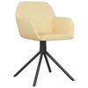 vidaXL Swivel Dining Chairs 2 pcs Cream Velvet - 3 of 4