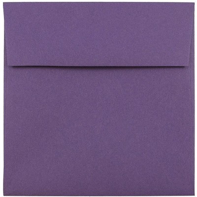 JAM Paper 5.5 x 5.5 Square Invitation Envelopes Dark Purple 263914942