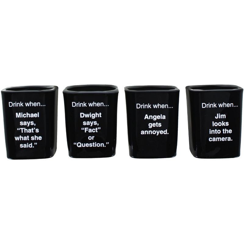 Just Funky The Office Character 2oz Shot Glass Set of 4, 3 of 7