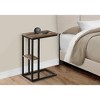 Vynxaria Contemporary C-Shaped Accent Table - Brown Laminate & Black Metal, 18.25" L x 10.25" W x 25.25" H - 2 of 4