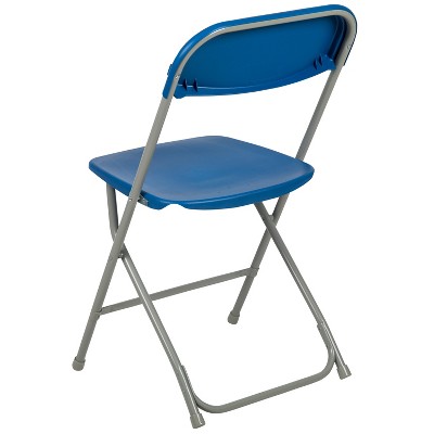 Contemporary Gray Steel Folding Chair 10-Pack for Events