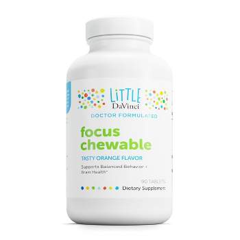 DaVinci Labs Focus Chewable - Supplement to Support Behavior, Brain Health, and Immune Health for Kids* - Orange Flavor -Sugar Free - 90 Tablets