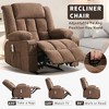 RONSHIN Massage Recliner Chair with Vibration&Lumbar Heat|Oversized Ergonomic Power Recliner with Remote|Gray Electric Lounge Chair with Cup Holder - 4 of 4