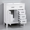 30-Inch Bathroom Vanity with Sink, Freestanding Vanity Cabinet,Ceramic Basin Top, 4" Faucet Mount - 2 of 4