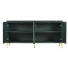60" 4-Door Sideboard Cabinet with Carved Door Panels and Adjustable Shelves for Entryway Dining Room Living Room - 4 of 4