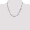 Black Bow Jewelry Men's 7.5mm Sterling Silver Solid Flat Curb Chain Necklace - 2 of 4