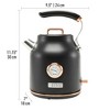 Haden Dorset 1.7 Liter Stainless Steel Electric Kettle with 360-Degree Base Bundled with 2 Slice Wide Slot Stainless Steel Toaster, Black & Copper - 4 of 4