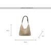 FATMOON Summer Straw Hobo Bags for Women Boho Woven Mesh Beach Tote Bag Large Capacity Crochet Vacation Shoulder Handbag - 3 of 4