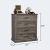 coucheta 4/5 Drawer Dresser for Bedroom, Farmhouse Tall Chest of Drawers with Metal Handles, Rustic Wooden Dresser for Living Room, Hallway - 2 of 4