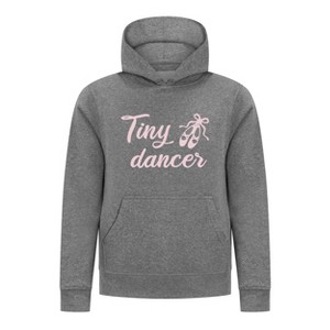 Everyday Kids Ballerina Tiny Dancer Girls Pullover Hoodie – Pink Ballet Slippers Sweatshirt - 1 of 4
