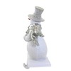 6.25 In Snowman W/Scarf Stocking Holder Silver Hat Scarf Stocking Holders - 3 of 3