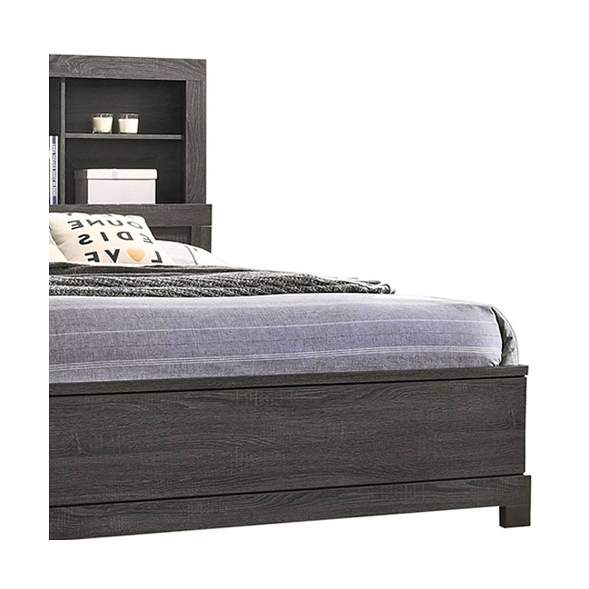 Lantha Bed with Storage Gray Oak - Acme Furniture - thumbnail 6