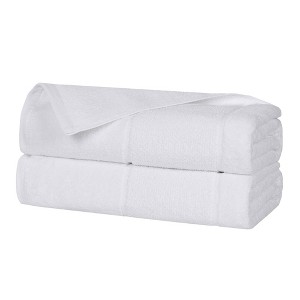 Smart Twist Viscose Cotton Blend Medium Weight Solid Thick Border Towel Set by Blue Nile Mills - 1 of 4