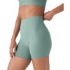Future Planet Women's Nova Premium Performance Sport Athletic High Waisted Leggings Yoga Biker Shorts Tights Sage Green - 2 of 4
