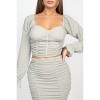 Slickblue Women's Faux Leather Bustier Top & Mini Skirt Set with D-Ring Detail, Color & Size Options - 4 of 4