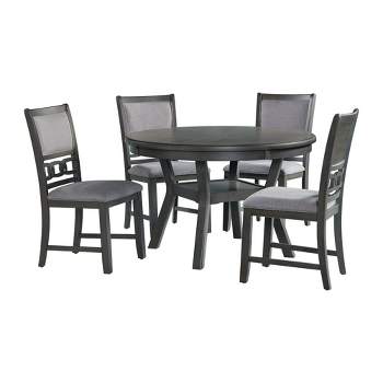 5pc Taylor Standard Height Dining Set and 4 Side Chairs Gray - Picket House Furnishings