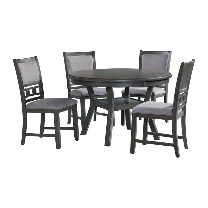 5pc Taylor Standard Height Dining Set and 4 Side Chairs Gray - Picket House Furnishings, 1 of 16