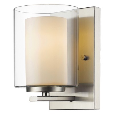 1-Light 8" Wall Light Sconce Brushed Nickel - Z-Lite