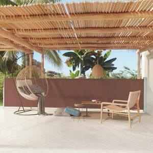 vidaXL Patio Retractable Side Awning 46.1"x236.2" Brown - 1 of 4