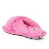 Dearfoams Kid's Girls Ava Crisscross Fuzzy Sparkle Slide Slipper - 3 of 4