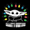 Juniors Womens Star Wars The Mandalorian Christmas The Child Galaxy's Greetings T-Shirt - 2 of 4