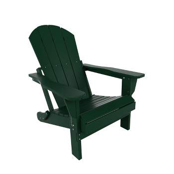 WestinTrends Malibu HDPE Outdoor Patio Folding Poly Adirondack Chair