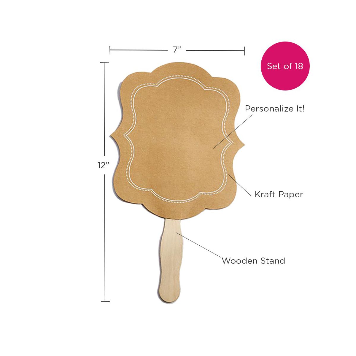 Kate Aspen Kraft Hand Fan (Set of 20) | 28258NA - thumbnail 7