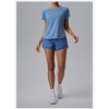 Women's Quick-Dry Athletic T-Shirt Mesh Back Lightweight Short Sleeve Workout Top - 2 of 2