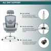 Lyngins Modern High-Back Home Office Desk Chair with Retractable Footrest,Adjustable Swivel Task Chair for Office,Study - 4 of 4