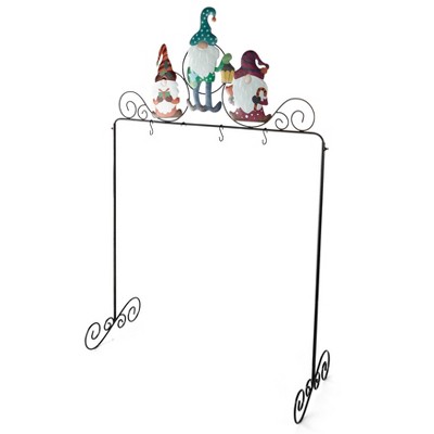 Lakeside Gnome Stocking Holder - Indoor Christmas Decoration with Cute Figurines