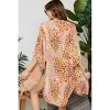 Women's Open Front Leopard Print Duster - ADORA - 3 of 3