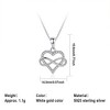 Exquisite Silver Necklace for Women - Heart Pendant Anniversary Gift, Perfect Birthday Gift for Wife, 925 Sterling Silver, Heart Necklaces for Women - 4 of 4