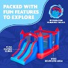 Sunny & Fun Inflatable Bounce House with Climbing Wall, Dual Slides, Air Pump & Case - Red/Blue - 2 of 4