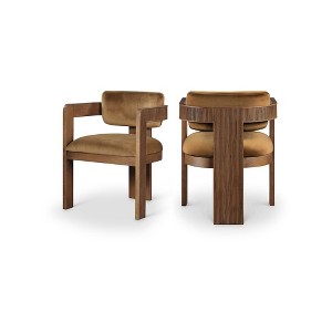 Meridian Furniture,Sacha Saddle Velvet Dining Chair, Set of 2 - 1 of 4