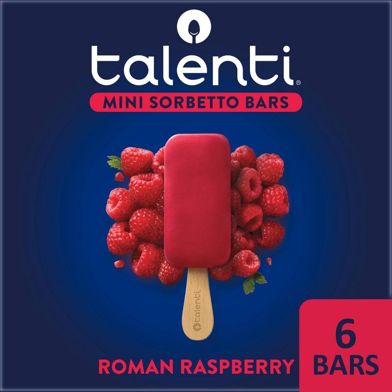 Talenti Roman Raspberry Frozen Mini Sorbetto Bars - 6pk/11.1 fl oz, 1 of 10