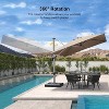 PURPLE LEAF Deluxe Aluminum Outdoor Patio Umbrella Square Cantilever Umbrellas - 4 of 4